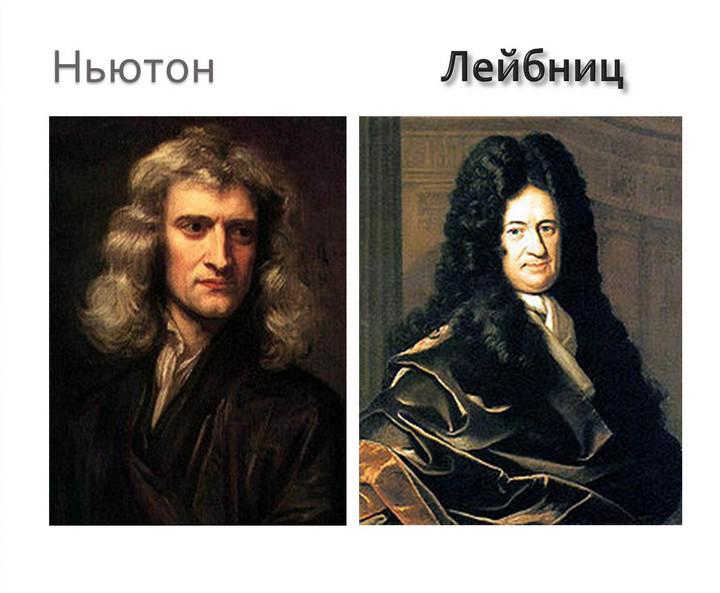 Исаак Ньютон и Готфрид Лейбниц