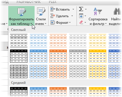 Умная таблица Excel