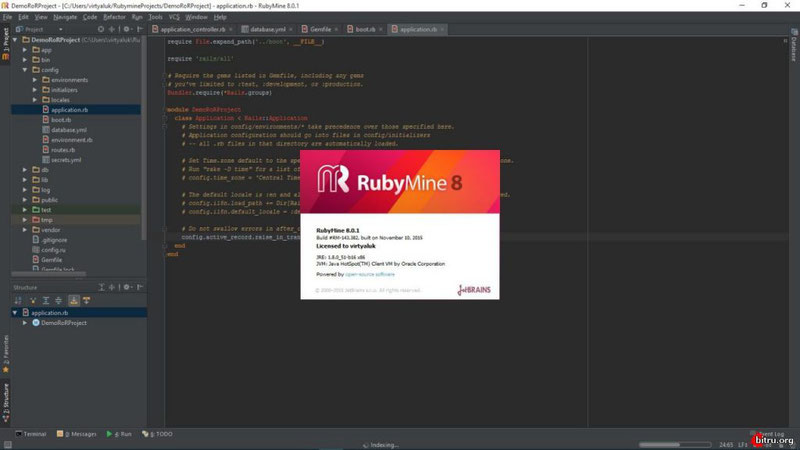 Среда разработки JetBrains RubyMine