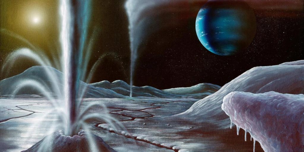 Водяные вулканы на Тритоне