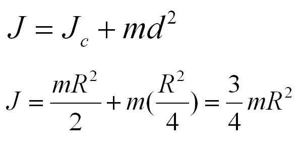 Пример решения задачи на нахождение момента инерции