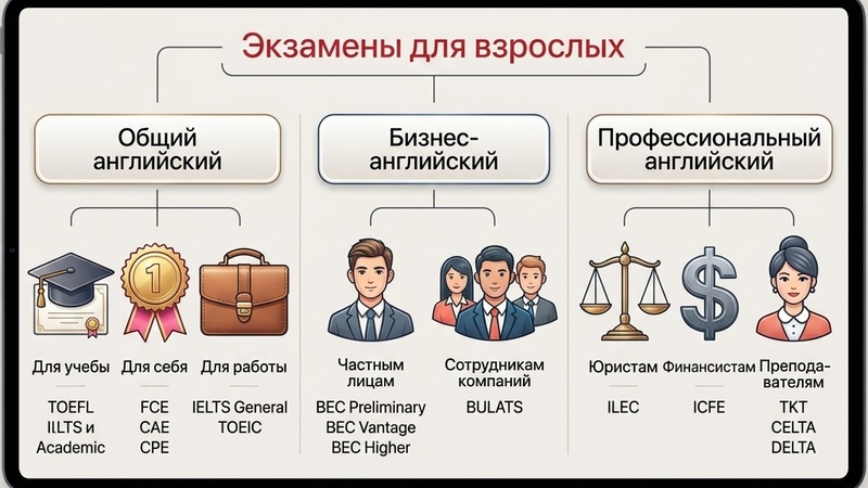 Сдача экзамена по английскому на сертификат: IELTS, TOEFL, FCE и другие. Полное руководство по выбору
