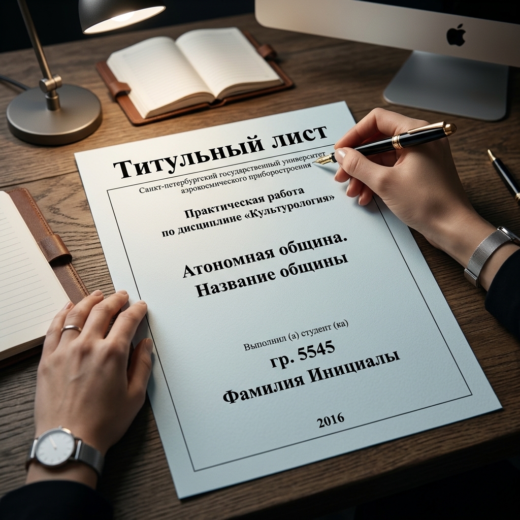 практическая работа, титульный лист