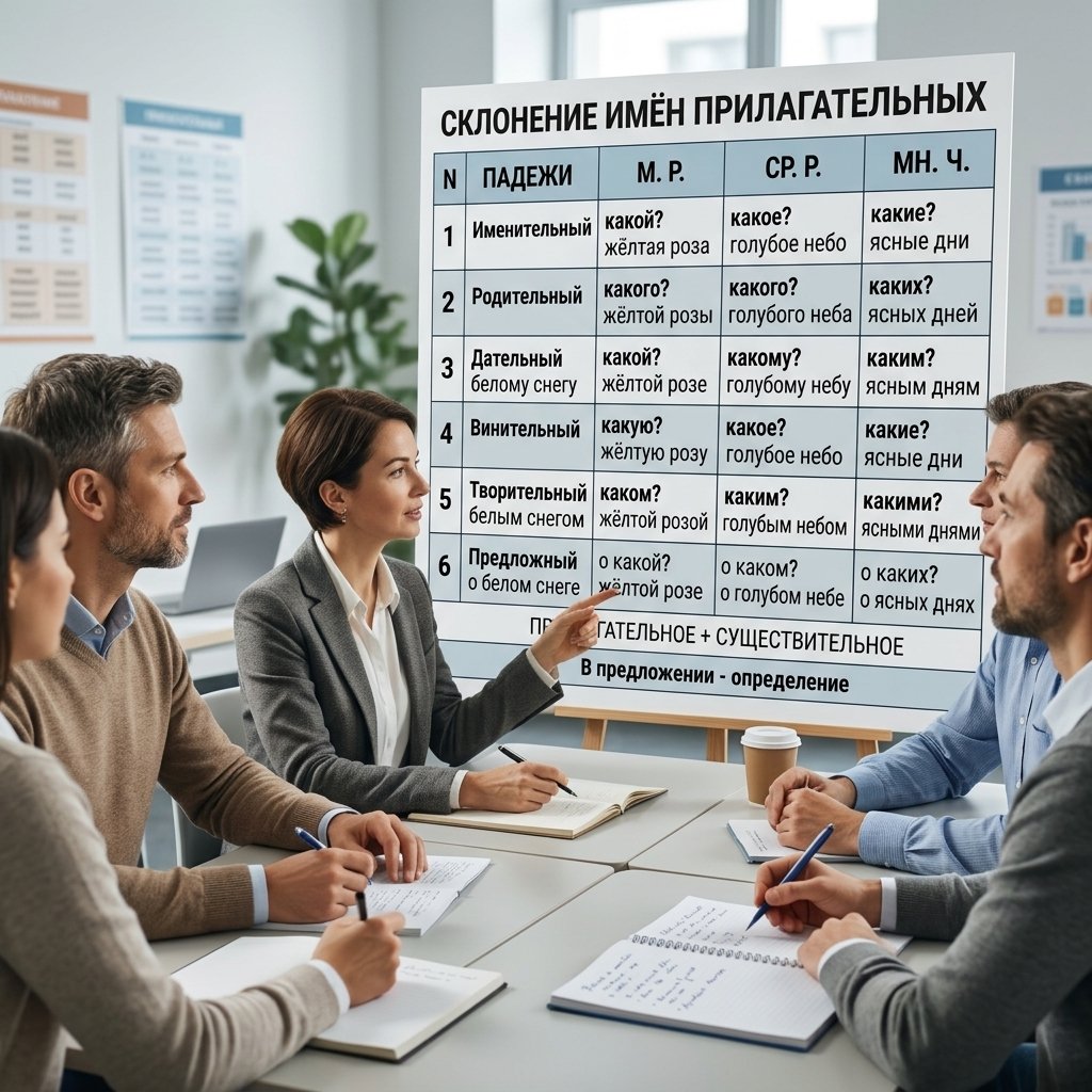 Как склонять прилагательные