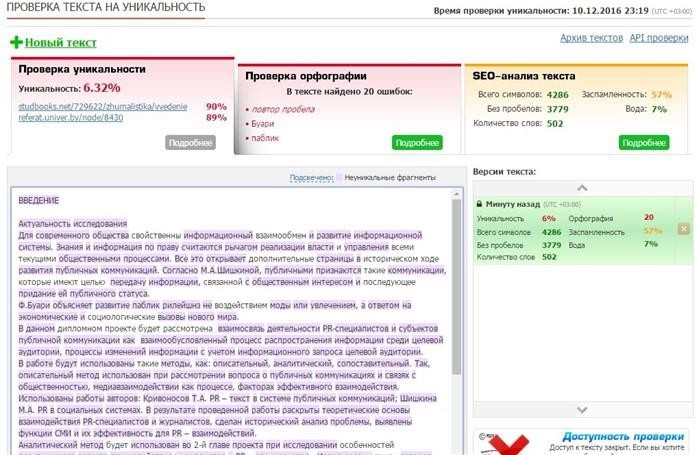 Принцип работы системы антиплагиат