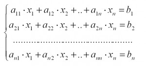 решение системы с помощью крамера
