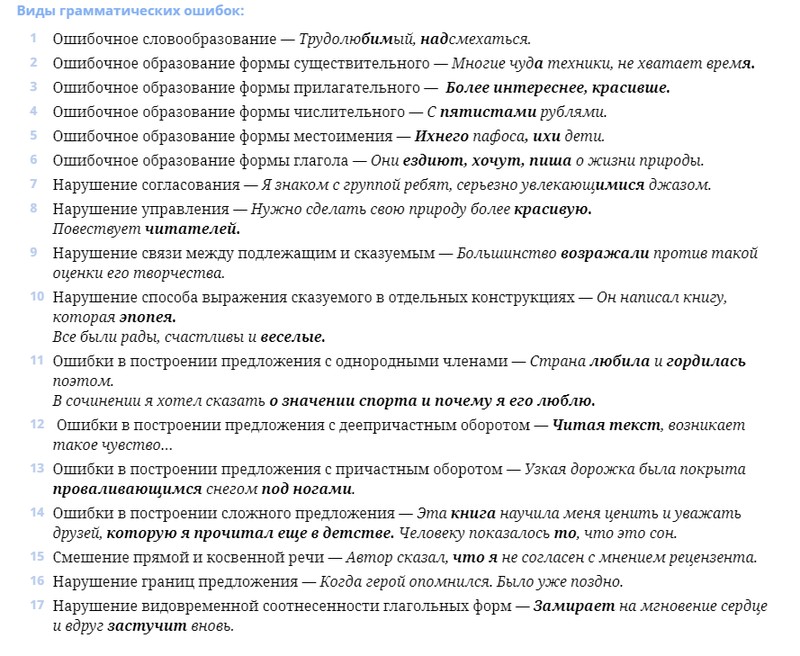 Ошибка 9: проблемы с орфографией