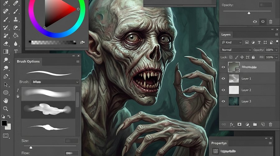 Интерфейс программы Corel Painter
