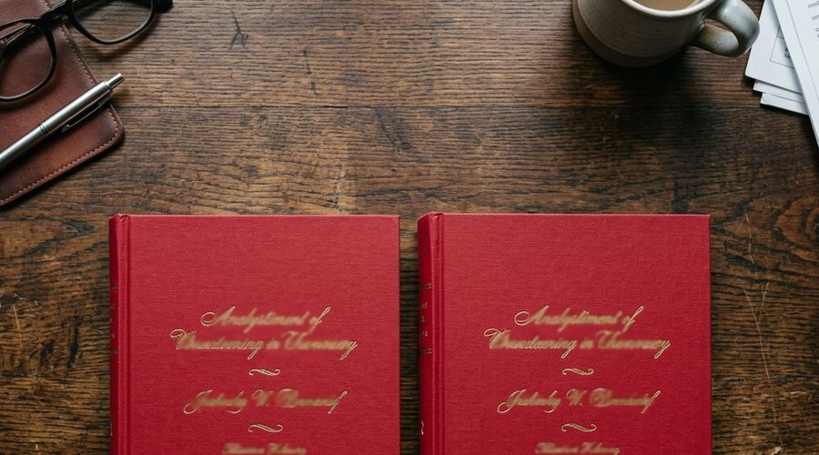 Магистерская диссертация в твердой обложке имеет вид книги