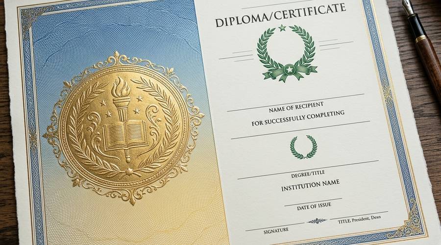 Образцы дипломов разного цвета