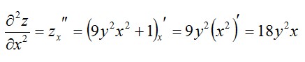 Частная производная второго порядка