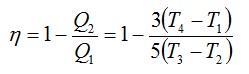 Задача на вычисление КПД теплового двигателя №4