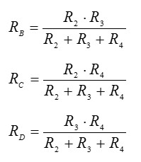 Задача №1 на эквивалентные преобразования соединений проводников.
