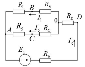 Задача №1 на эквивалентные преобразования соединений проводников.